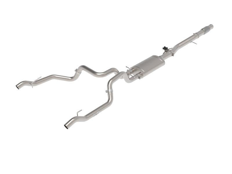 aFe Gemini XV 4in to Dual 3in 304 SS Cat-Back Exhaust w/ Cutout 19-21 GM Silverado/Sierra V8-6.2L aFe Catback AXOPROS