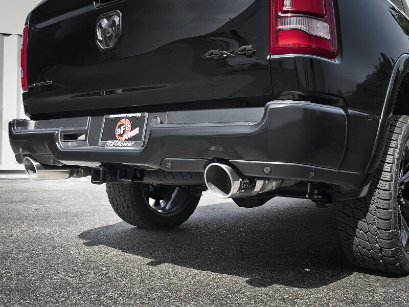aFe Large Bore-HD 3in 409SS DPF-Back Exhaust System w/ Polished Tip RAM 1500 20-21 V6-3.0 aFe DPF Back AXOPROS