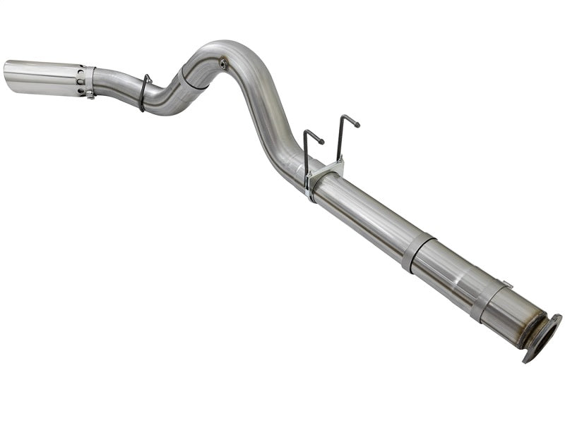 aFe LARGE BORE HD 5in 409-SS DPF-Back Exhaust w/Polished Tip 2017 Ford Diesel Trucks V8 6.7L (td) aFe DPF Back  AXOPROS