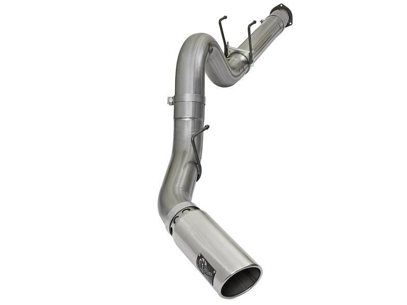 aFe LARGE BORE HD 5in 409-SS DPF-Back Exhaust w/Polished Tip 2017 Ford Diesel Trucks V8 6.7L (td) aFe DPF Back  AXOPROS