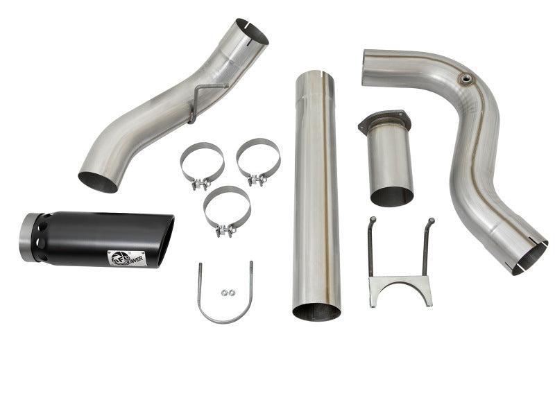 aFe Large Bore-HD 5in DPF Back 409 SS Exhaust System w/Black Tip 2017 Ford Diesel Trucks V8 6.7L(td) aFe DPF Back  AXOPROS