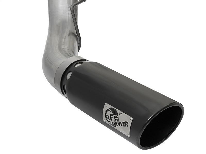 aFe Large Bore-HD 5in DPF Back 409 SS Exhaust System w/Black Tip 2017 Ford Diesel Trucks V8 6.7L(td) aFe DPF Back  AXOPROS