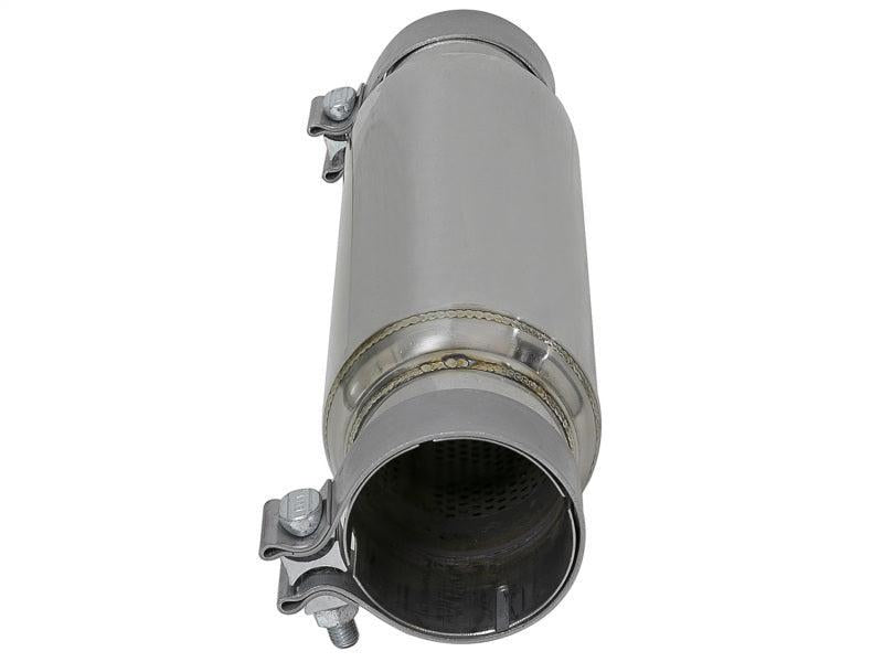aFe MACH Force-Xp 409 SS Resonator 3in. Inlet/Outlet / 4in. Diameter / 12in. Body / 16in. Length aFe X Pipes AXOPROS