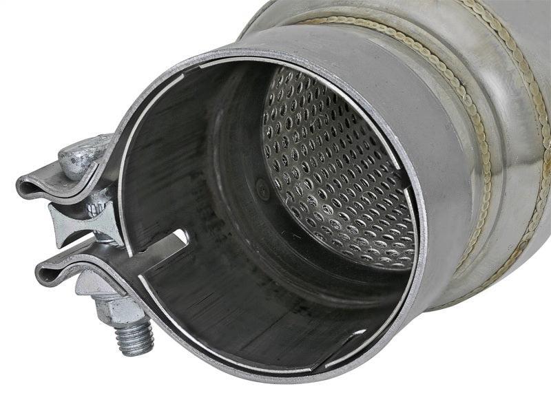 aFe MACH Force-Xp 409 SS Resonator 3in. Inlet/Outlet / 4in. Diameter / 12in. Body / 16in. Length aFe X Pipes AXOPROS