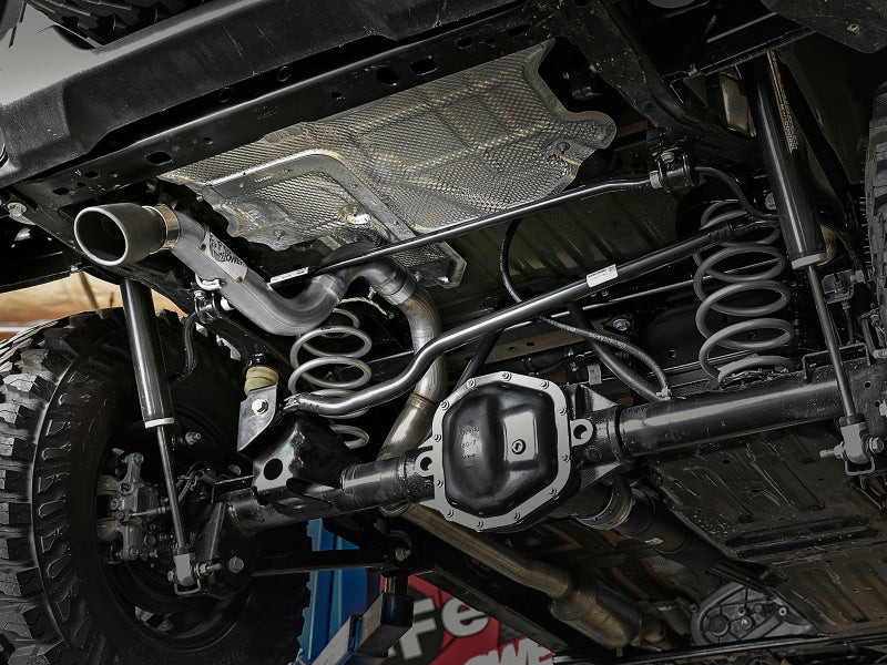 aFe MACH Force-Xp Axle-Back Exhaust System w/Black Tip 18-20 Jeep Wrangler L4-2.0T / V6-3.6L aFe Axle Back AXOPROS