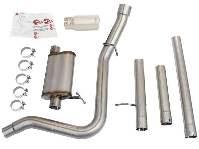 aFe MACHForce XP Exhaust 3in-3.5in SS Single Side Ext CB w/ Polish Tip 99-04 Ford F-250 V8 5.4L/6.8L aFe Catback AXOPROS