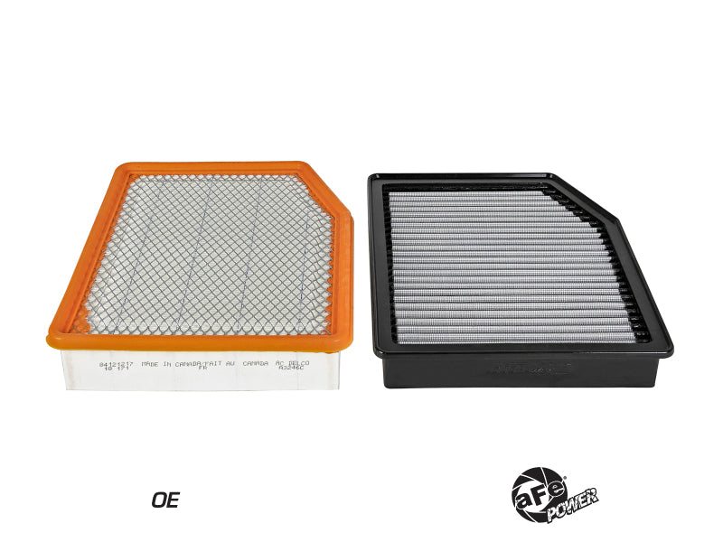 aFe MagnumFLOW Pro DRY S OE Replacement Filter 2019 GM Silverado/Sierra 1500 V6-2.7L/4.3L/V8-5.3 aFe Air Filters - Direct Fit AXOPROS