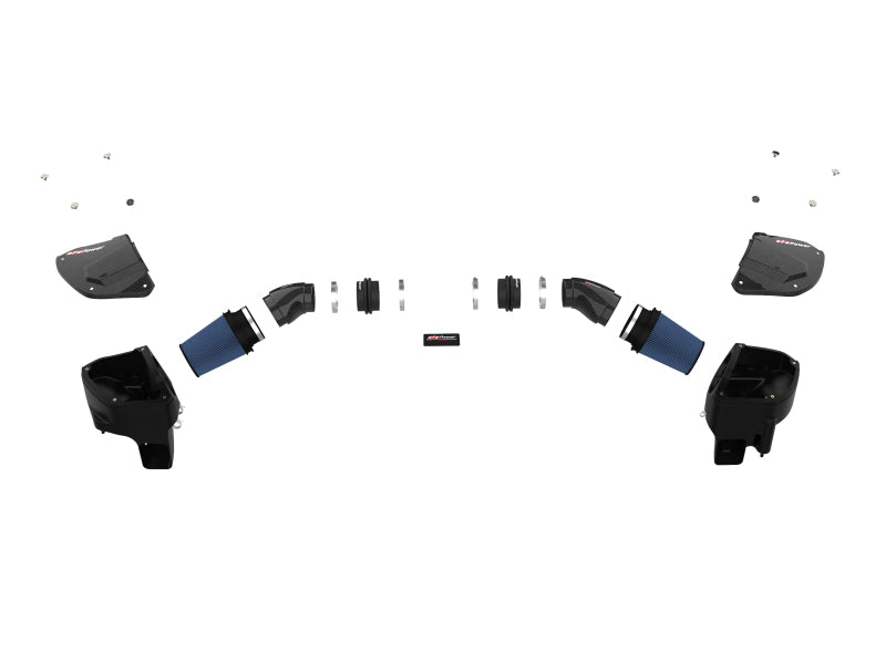 aFe Momentum Black Series Carbon Fiber Pro 5R Air Intake System BMW M5 (F90) 18-19 aFe Cold Air Intakes AXOPROS