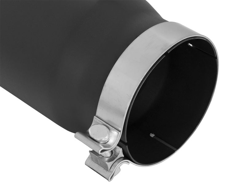 aFe Power MACH Force-Xp 5in In x 6in Out x 15in L Bolt-On 409 SS Exhaust Tip - Black aFe Catback AXOPROS