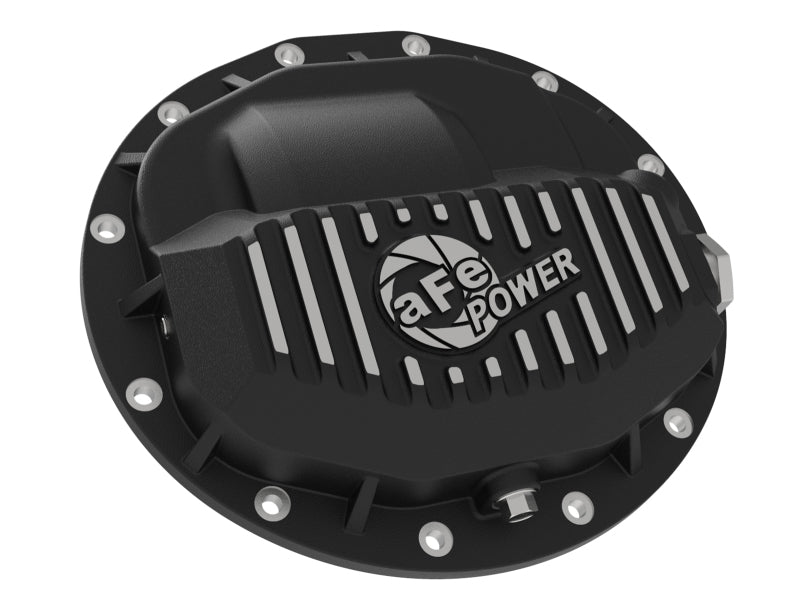 aFe Power Pro Series Rear Differential Cover Black w/ Machined Fins 13-18 RAM Diesel Trucks L6-6.7L aFe Diff Covers  AXOPROS