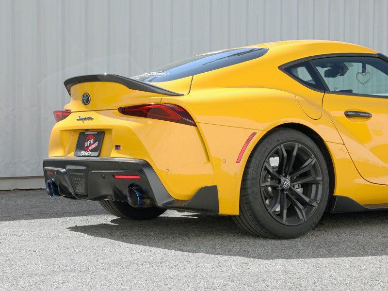 aFe POWER Takeda 2021 Toyota Supra 2.0L (t) 2.5in-3in 304 SS CB Exhaust w/ Blue Tips aFe Catback AXOPROS
