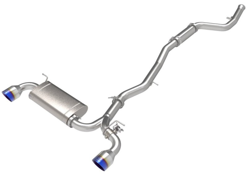 aFe POWER Takeda 2021 Toyota Supra 2.0L (t) 2.5in-3in 304 SS CB Exhaust w/ Blue Tips aFe Catback AXOPROS