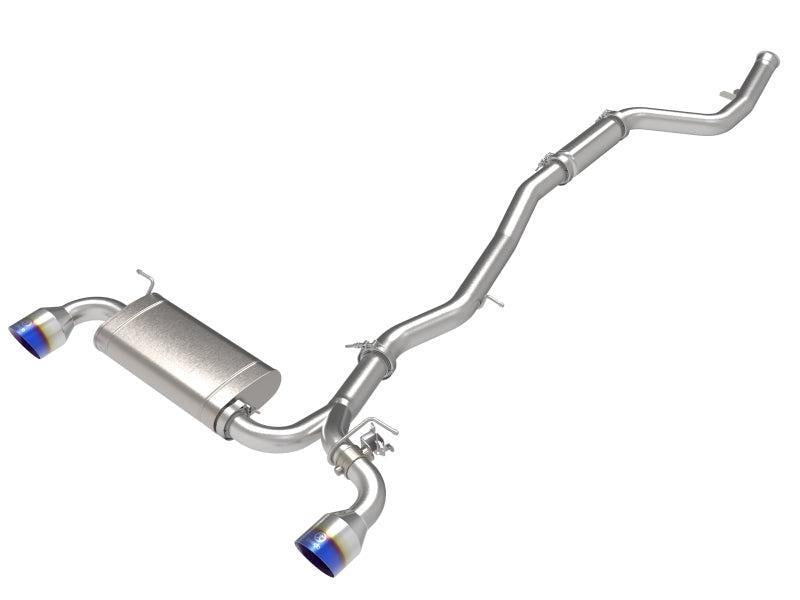 aFe POWER Takeda 2021 Toyota Supra 2.0L (t) 2.5in-3in 304 SS CB Exhaust w/ Blue Tips aFe Catback AXOPROS