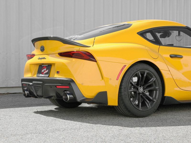 aFe POWER Takeda 2021 Toyota Supra 2.0L (t) 2.5in-3in 304 SS CB Exhaust w/ Carbon Tips aFe