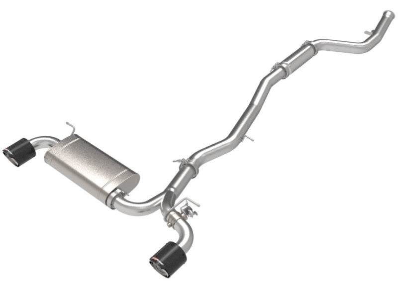 aFe POWER Takeda 2021 Toyota Supra 2.0L (t) 2.5in-3in 304 SS CB Exhaust w/ Carbon Tips aFe Catback AXOPROS