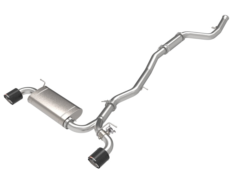 aFe POWER Takeda 2021 Toyota Supra 2.0L (t) 2.5in-3in 304 SS CB Exhaust w/ Carbon Tips aFe Catback AXOPROS