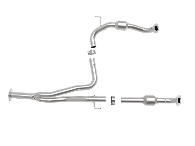 aFe Power Twisted Steel Y-Pipe w/ Cat SS 16-20 Toyota Tacoma V6 3.5L (4WD Only) aFe Headers & Manifolds AXOPROS