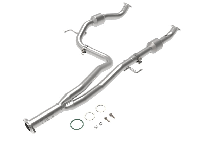 aFe Power Twisted Steel Y-Pipe w/ Cat SS 16-20 Toyota Tacoma V6 3.5L (4WD Only) aFe Headers & Manifolds AXOPROS
