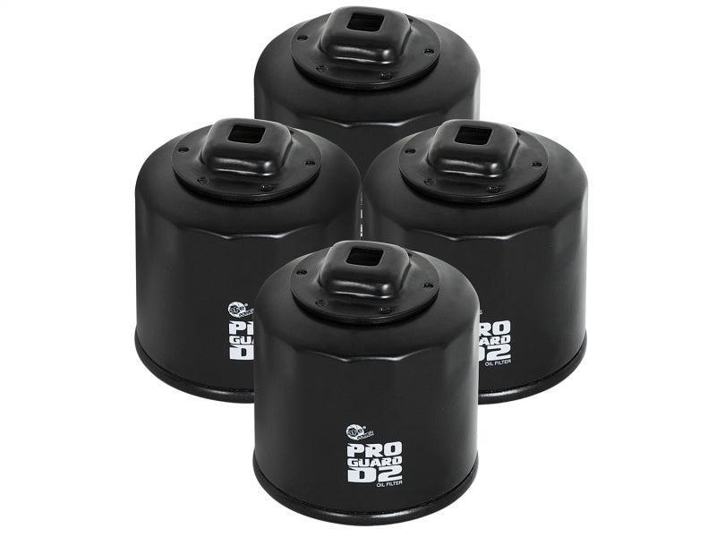 aFe Pro GUARD D2 Oil Filter 02-17 Nissan Cars L4/ 04-17 Subaru Cars H4 (4 Pack) aFe Oil Filters AXOPROS