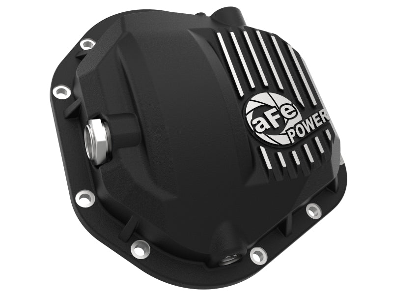 aFe Pro Series Dana 60 Front Differential Cover Black w/ Machined Fins 17-20 Ford Trucks (Dana 60) aFe Diff Covers  AXOPROS