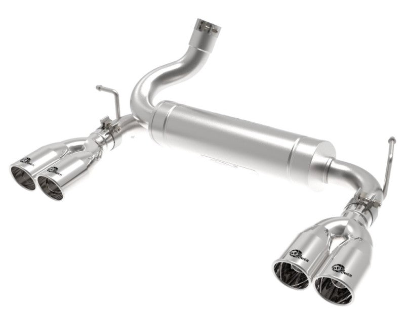 aFe Rebel Series 2.5in 409 SS Axle-Back Exhaust Polished 07-18 Jeep Wrangler (JK) V6-3.6L/3.8L aFe Axle Back AXOPROS
