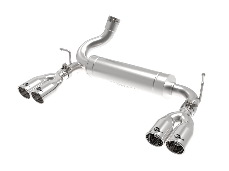 aFe Rebel Series 2.5in 409 SS Axle-Back Exhaust Polished 07-18 Jeep Wrangler (JK) V6-3.6L/3.8L aFe Axle Back AXOPROS