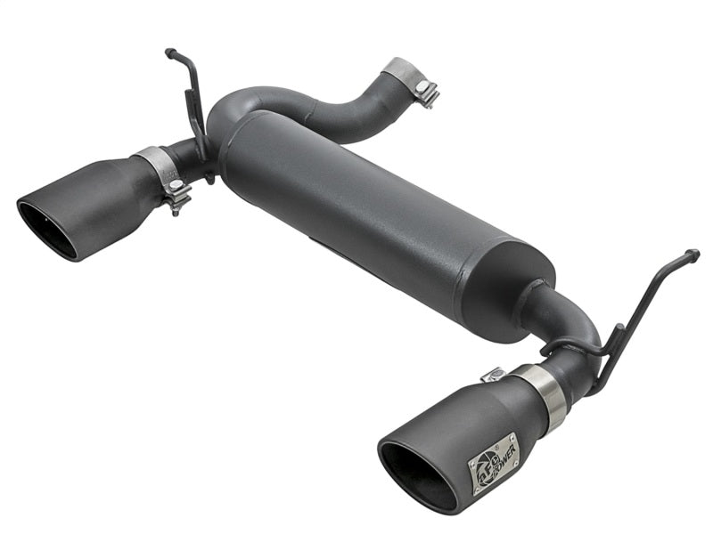 aFe Rebel Series 2.5in 409 SS Axle-Back Exhaust w/ Black Tips 2007+ Jeep Wrangler (JK) V6 3.6L/3.8L aFe Axle Back AXOPROS