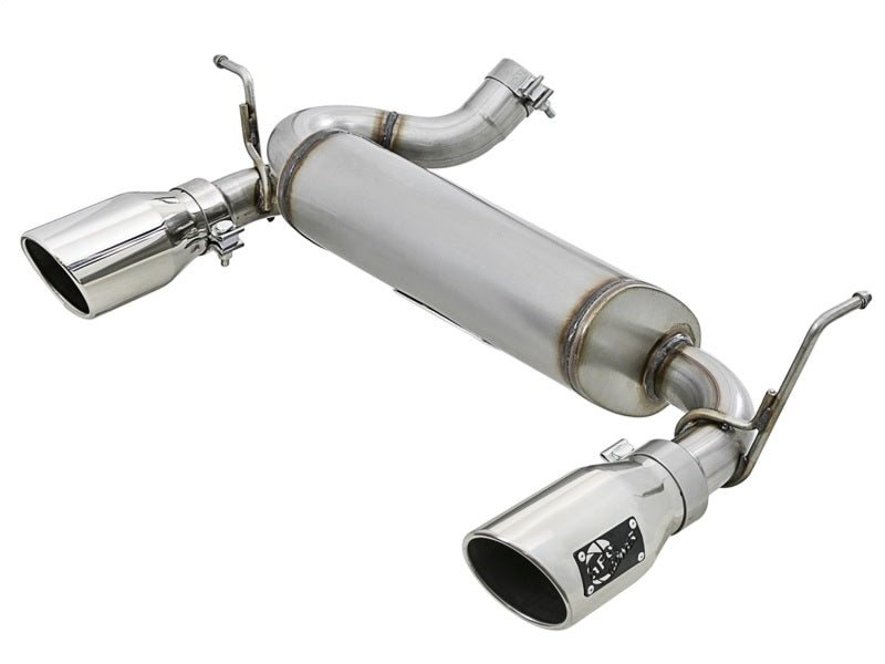 aFe Rebel Series 2.5in 409 SS Axle-Back Exhaust w/Polished Tips 07+ Jeep Wrangler (JK) V6 3.6L/3.8L aFe Axle Back AXOPROS