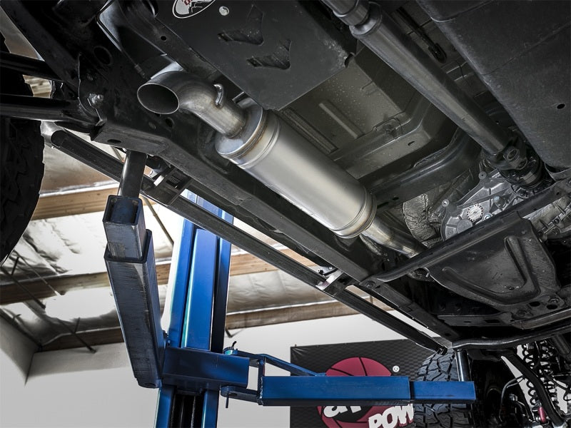 aFe Rock Basher 3in 409 SS Cat-Back Turn-Down Exhaust 12-18 Jeep Wrangler (JK) V6 3.6L/ 07-11 3.8L aFe Catback AXOPROS