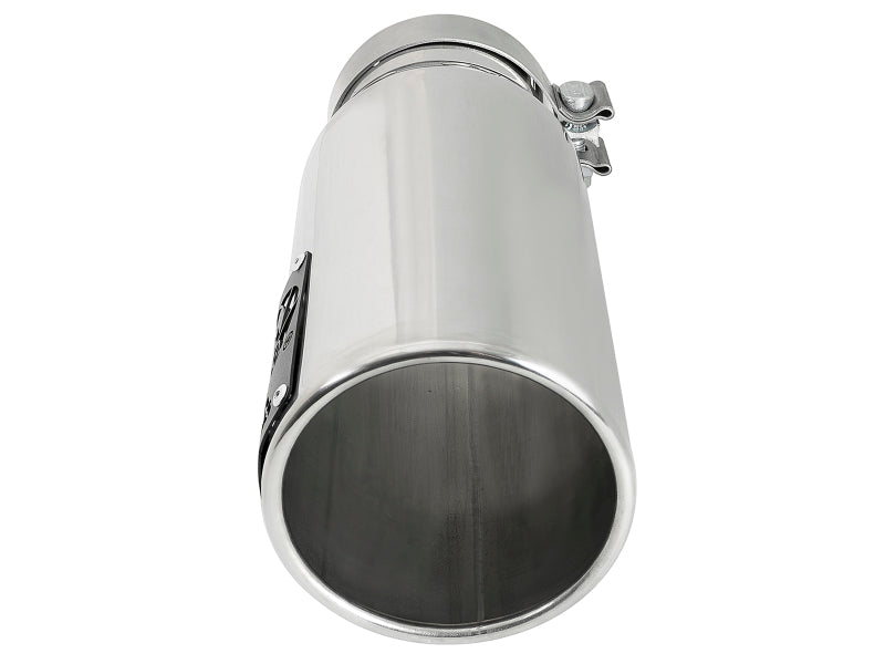 aFe SATURN 4S 4in SS Intercooled Exhaust Tip - Polished 4in In x 5in Out x 12in L Bolt-On aFe Tips  AXOPROS