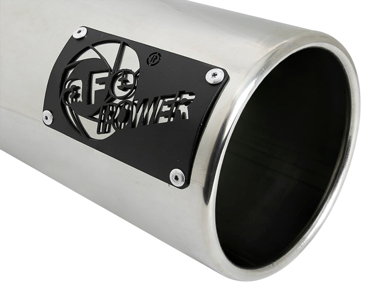 aFe SATURN 4S 4in SS Intercooled Exhaust Tip - Polished 4in In x 5in Out x 12in L Bolt-On aFe Tips  AXOPROS
