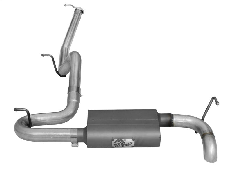 aFe Scorpion Exhaust System Cat Back 2.5in Aluminized Hi-Tuck 07-18 Jeep Wrangler JK V6 3.6/3.8L aFe Catback AXOPROS