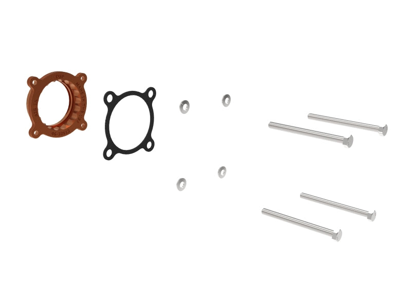 aFe Silver Bullet Throttle Body Spacers TBS 22-23 Toyota GR86 H4-2.4L - Orange aFe Throttle Body Spacers AXOPROS