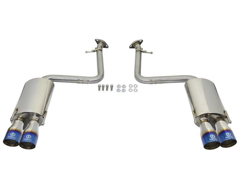 aFe Takeda 16-17 Lexus RC 200T 2.0L (t) 2in. SS Axle-Back Exhaust System w/Polished Blue Tips aFe Axle Back AXOPROS
