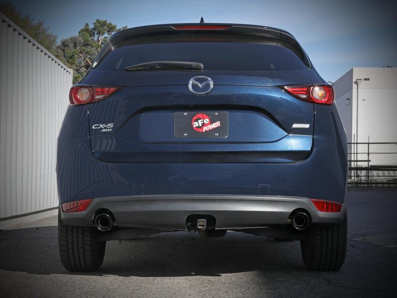 aFe Takeda 17-21 Mazda CX-5 2.5L (t) 2.5in. SS Axle-Back Exhaust System w/Black Tips aFe Axle Back AXOPROS