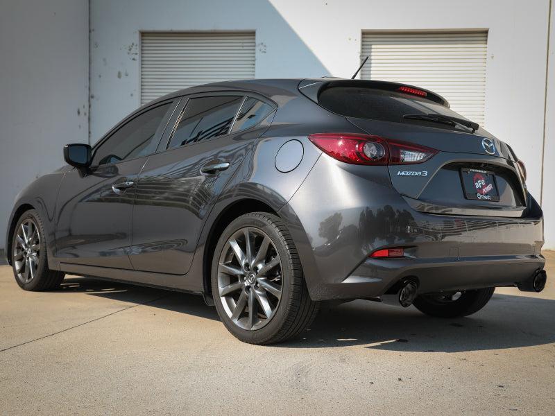 aFe Takeda 2-1/2in 304 SS Axle-Back Exhaust w/ Carbon Fiber Tips 14-18 Mazda 3 L4 2.0L/2.5L aFe Axle Back AXOPROS
