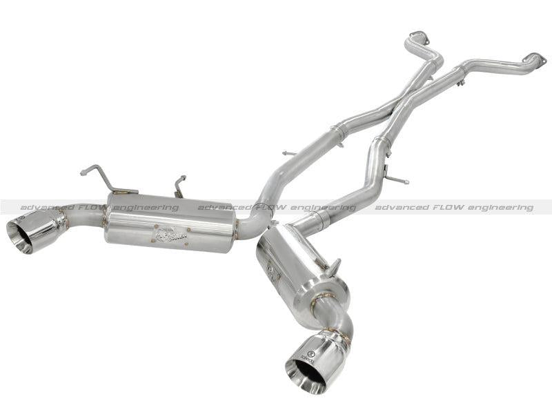 aFe Takeda 2.5inch SS Exhaust Cat-Back 09-13 Nissan 370Z V6 3.7L Polished Tips aFe Catback AXOPROS