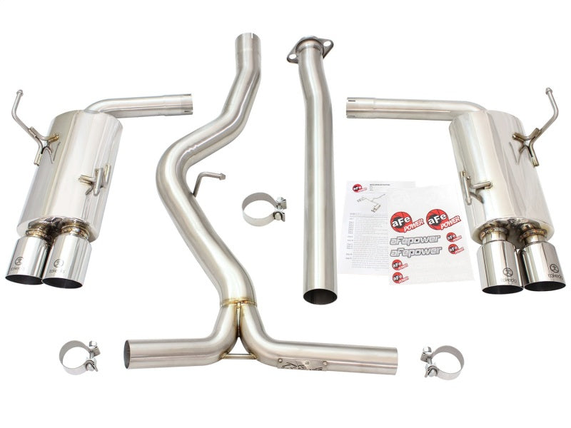 aFe Takeda 3in SS Exhaust Cat-Back 15-16 Subaru WRX/STI 2.0L/2.5L Polished Tips aFe Catback AXOPROS