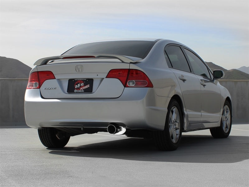 aFe Takeda Exhaust 2.5in Dia 304SS Axle-Back w/Polished Tip 06-11 Honda Civic EX Sedan L4 1.8L aFe Axle Back AXOPROS