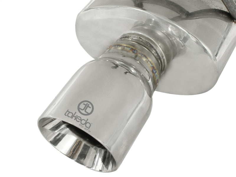 aFe Takeda Exhaust 2.5in Dia 304SS Axle-Back w/Polished Tip 06-11 Honda Civic EX Sedan L4 1.8L aFe Axle Back AXOPROS