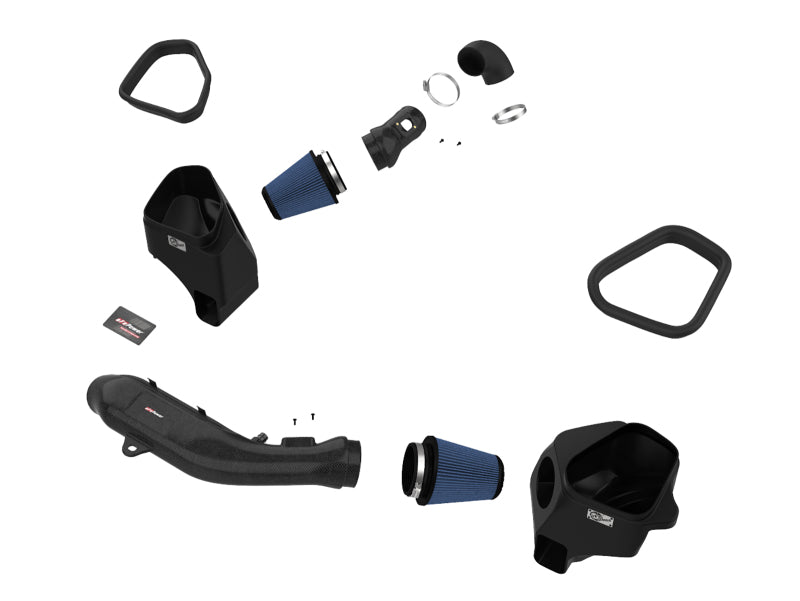 aFe Track Series Stg 2 Carbon Fiber Intake w/Pro 5R Media 15-20 BMW M3/M4(F80/82/83) L6-3.0L(tt) S55 aFe Cold Air Intakes AXOPROS