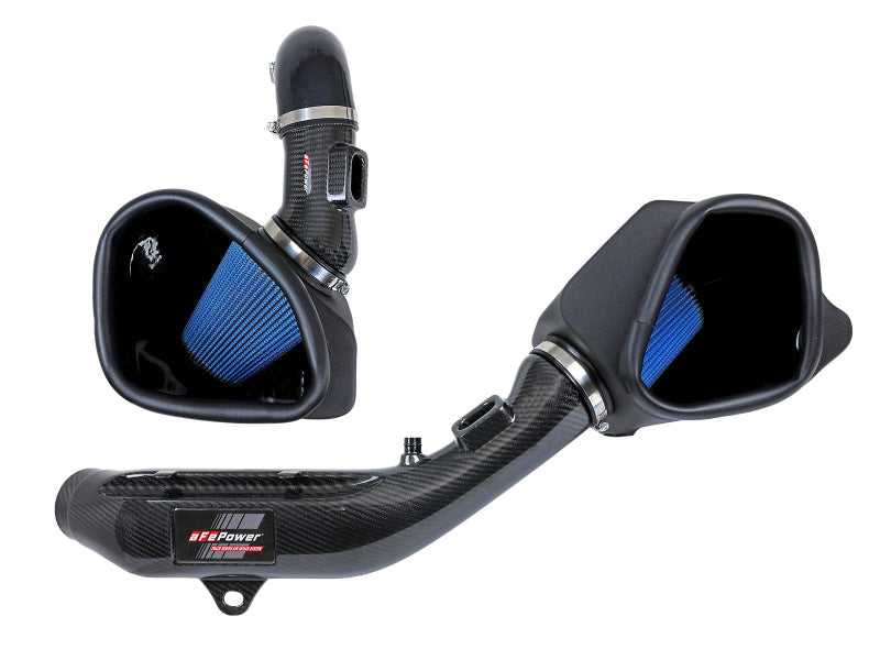 aFe Track Series Stg 2 Carbon Fiber Intake w/Pro 5R Media 15-20 BMW M3/M4(F80/82/83) L6-3.0L(tt) S55 aFe Cold Air Intakes AXOPROS