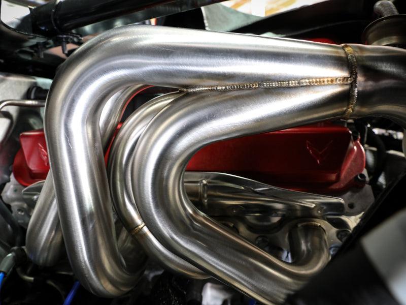 aFe Twisted 304SS Header 2020 Chevy Corvette (C8) 6.2L V8 - Titanium Ceramic Coated aFe Headers & Manifolds AXOPROS