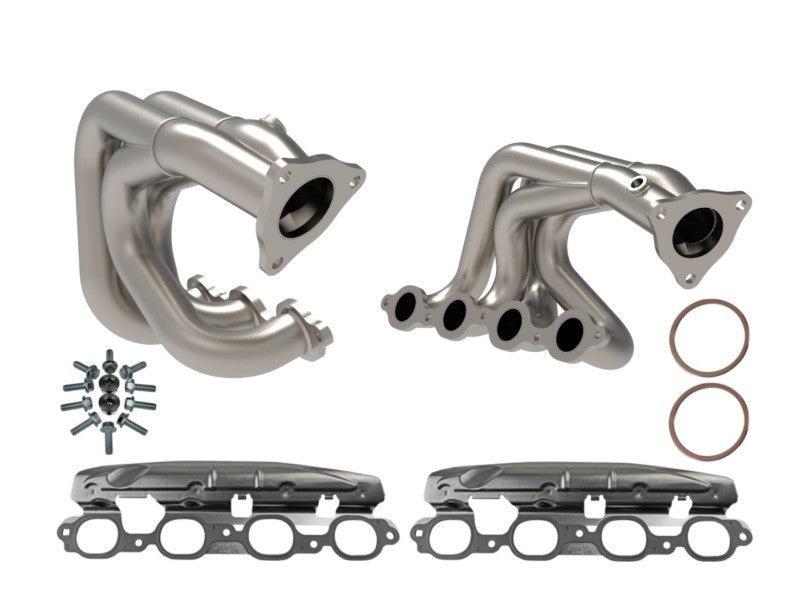 aFe Twisted 304SS Header 2020 Chevy Corvette (C8) 6.2L V8 - Titanium Ceramic Coated aFe Headers & Manifolds AXOPROS