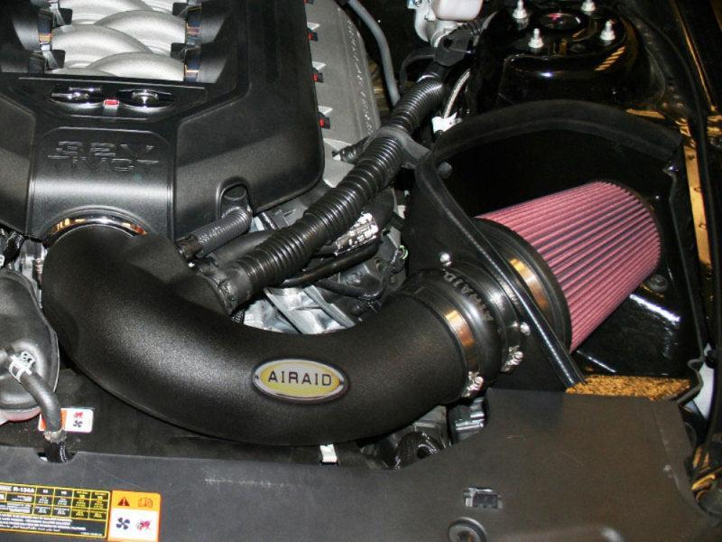 Airaid 11-14 Ford Mustang GT 5.0L Race Only (No MVT) MXP Intake System w/ Tube (Oiled / Red Media) Airaid Cold Air Intakes AXOPROS