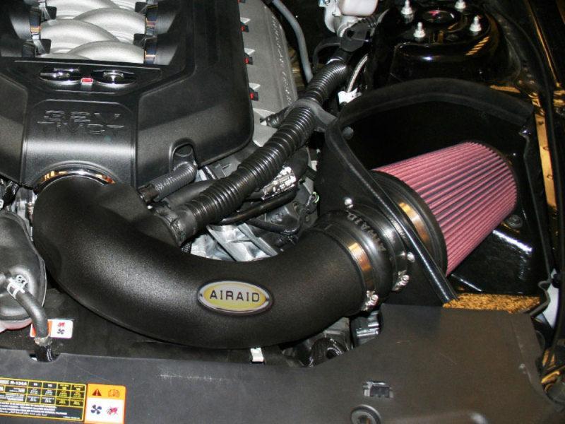 Airaid 11-14 Ford Mustang GT 5.0L Race Only (No MVT) MXP Intake System w/ Tube (Oiled / Red Media) Airaid Cold Air Intakes AXOPROS