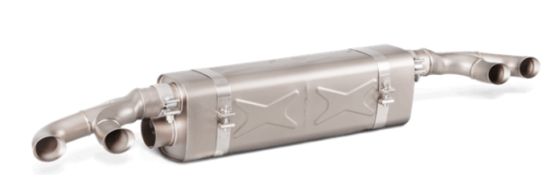 Akrapovic 16-17 Porsche 911 Turbo/Turbo S (991.2) Slip-On Line (Titanium) (Req. Tips/Diffuser) Akrapovic Muffler AXOPROS