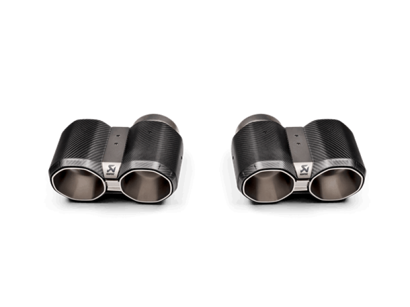 Akrapovic 2021+ BMW G87 M2, G80 M3 & G82 M4 Octagonal Carbon Design Tail Pipe Set Akrapovic Tips AXOPROS