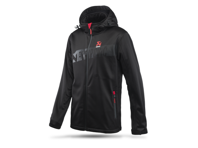 Akrapovic Mens Corpo Softshell Jacket Black - L Akrapovic Headwear AXOPROS