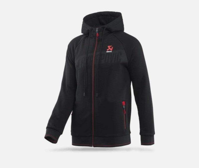 Akrapovic Mens Corpo Zip Hoodie Black - Large Akrapovic Headwear AXOPROS